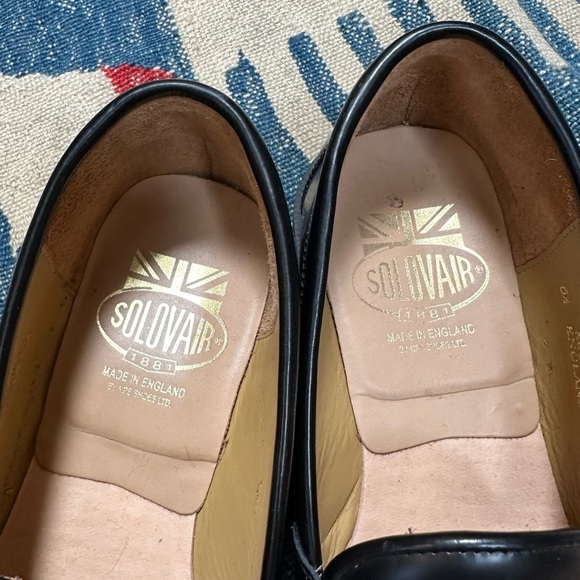 Solovair High Shine Leather Penny Loafers - Picture 9 of 11